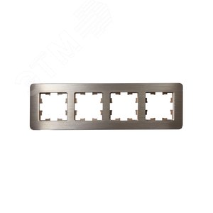 BRITE Рамка 4 поста РУ-4-1-Бр металл шампань RE AL IEK - фото 2