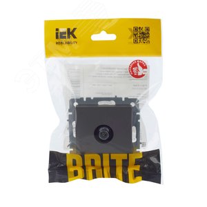 BRITE Розетка TV оконечная РТВ11-0-БрС сталь - фото 7