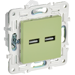 Изображение товара SKANDY Розетка USB A+A 3,1А SK-R15G мятный IEK (шт)