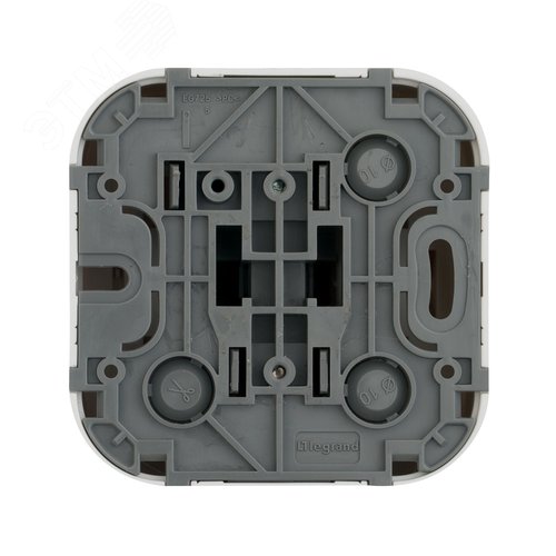 Выключатель 1-клавишный для открытой установки проходной 10А белый QUTEO - фото 2