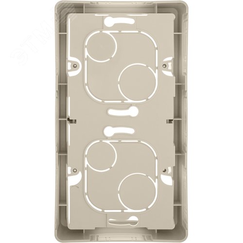 Коробка для накладного монтажа 2-местная слоновая кость INSPIRIA - фото 2