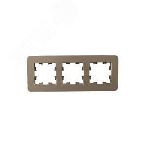 BRITE Рамка 3 поста РУ-3-1-Бр металл латунь RE IEK - фото 2