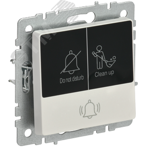 BRITE Кнопка звонка с индикацией для отелей 10А ВС10-1-9-БрЖ жемчуг IEK - фото 1