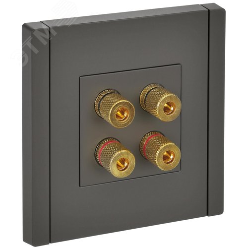 FORTE&PIANO Аудиорозетка 4-местная FP339 серый IEK - фото 1