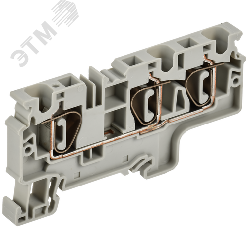 ARMAFIX Клемма пружинная CX6-3 6мм2 трехконтактная серая IEK - фото 2