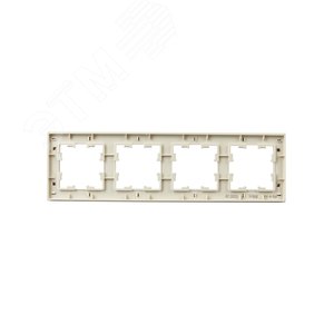 BRITE Рамка 4 поста РУ-4-Бр бежевый рифленый IEK - фото 3