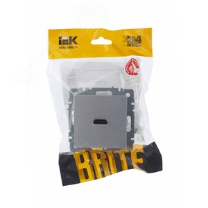 BRITE Розетка HDMI РHDMI-0-БрА алюминий - фото 7