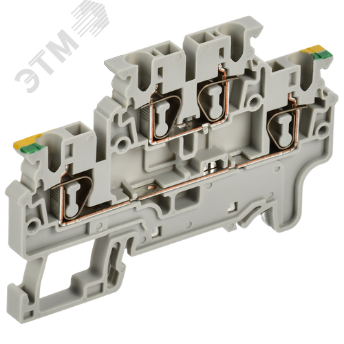 ARMAFIX Клемма пружинная 2 уровня заземляющая CXDL2.5 PE IEK - фото 2