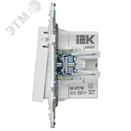 SKANDY Кнопка звонка с индикацией для отелей 10А SK-V17W арктический белый IEK - фото 4