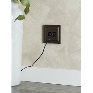 BRITE Розетка двойная TV+RJ45 кат.5E РТВ/РК12-БрТБ темная бронза - фото 8