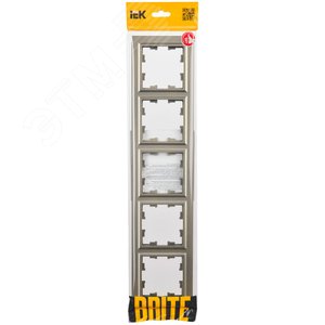 BRITE Рамка 5 постов РУ-5-БрШ шампань - фото 2