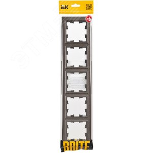 BRITE Рамка 5 постов РУ-5-БрТБ бронза - фото 2