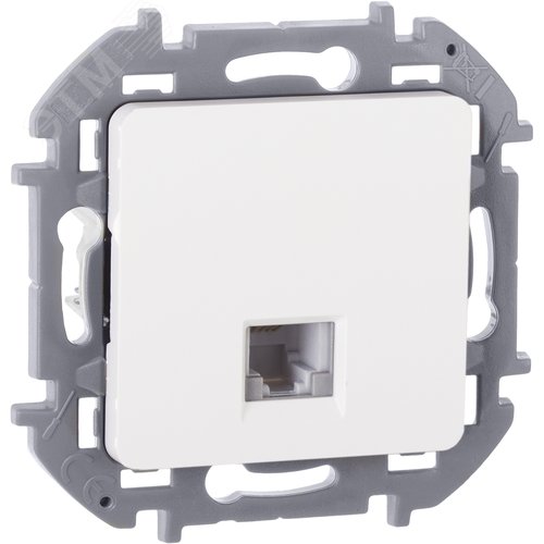 Розетка телефонная RJ11 белый INSPIRIA - фото 1