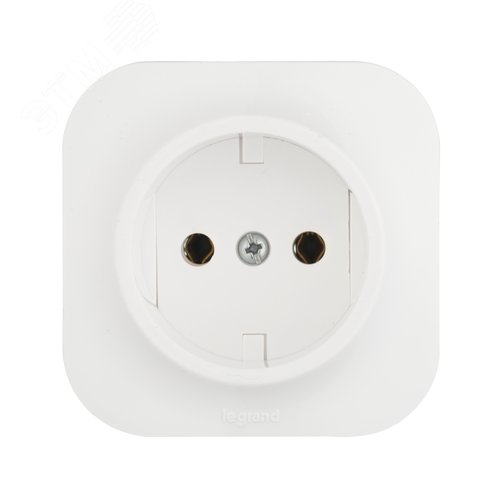 Розетка 1-местная для открытой установки без заземления без защитных шторок 16А белый QUTEO - фото 2