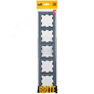 BRITE Рамка 5 постов РУ-5-БрМ маренго - фото 2