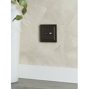 BRITE Розетка двойная TV+SAT РТВ/РСп12-БрТБ темная бронза - фото 8