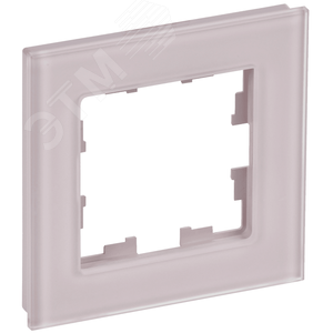 Изображение товара BRITE Рамка 1 пост РУ-1-2-Бр стекло розовый матовый IEK (шт)