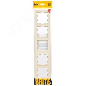 BRITE Рамка 5 постов РУ-5-БрКр бежевый - фото 2