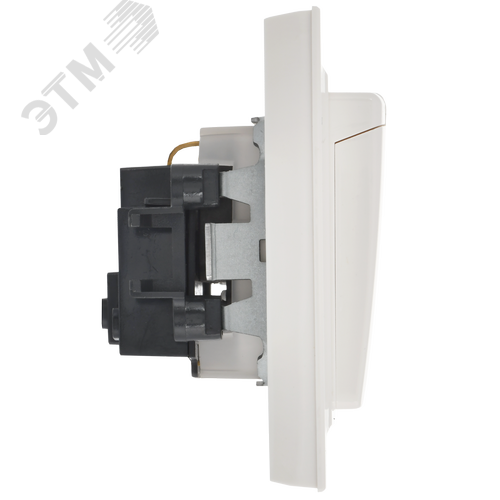 BRITE Розетка 1-местная с заземлением с защитными шторками и крышкой 16А IP44 в сборе               РСбш10-3-44-БрБ белый - фото 4