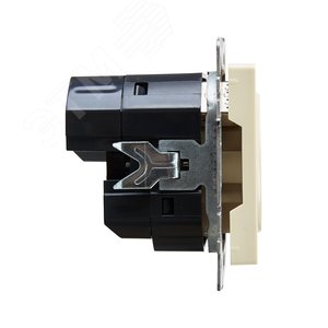 BRITE Розетка с заземлением с защитными шторками 16А с USB A+A 3,1А РЮш10-2-БрКр бежевый - фото 3
