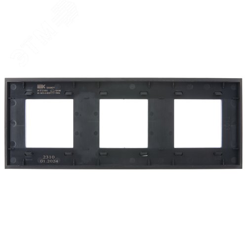 SKANDY Рамка 3-местная SK-F23Bl стекло черный IEK - фото 4