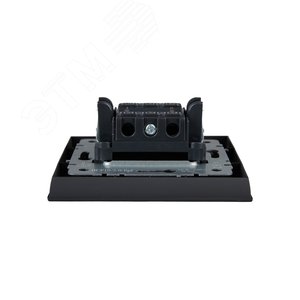 BRITE Выключатель двухклавишный 10А в сборе ВСР10-2-0-БрГ графит IEK - фото 4