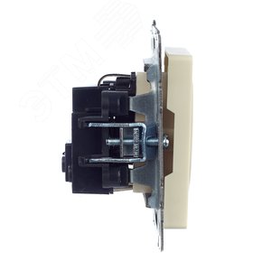 BRITE Розетка с заземлением с защитными шторками 16А РС14-1-0-БрКр бежевый - фото 3