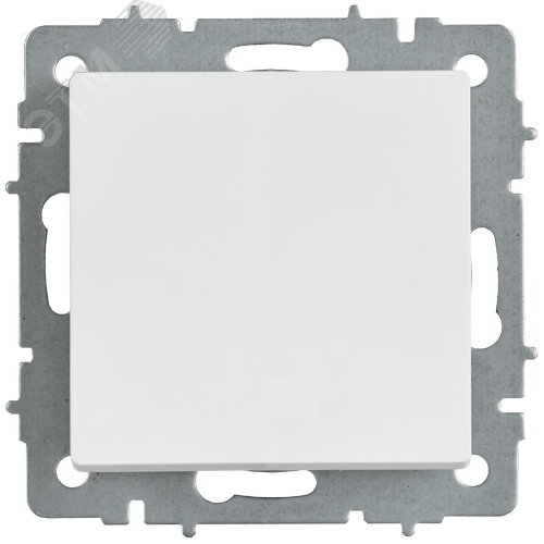 BRITE Выключатель 1-клавишный 10А ВС10-1-0-БрАБ арктический белый IEK - фото 2