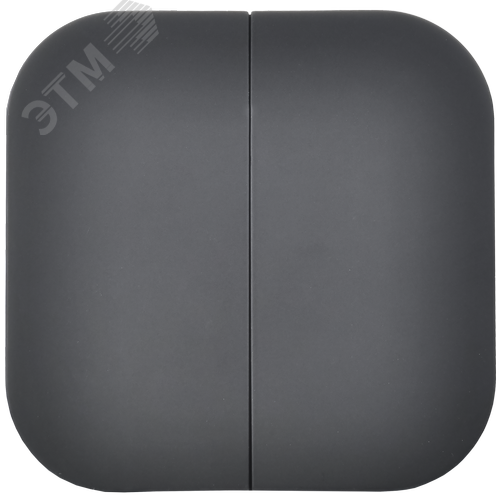 GLORY Выключатель 2-клавишный для открытой установки 10А ВС20-2-0-ХЧм черный матовый IEK - фото 2