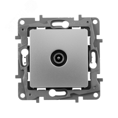 Розетка TV проходная алюминий ETIKA - фото 2