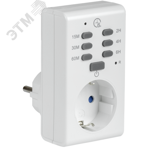 Изображение товара РТЭ-2 Розетка-таймер электр. с инд. 15мин-6ч 16А IP20 (шт)