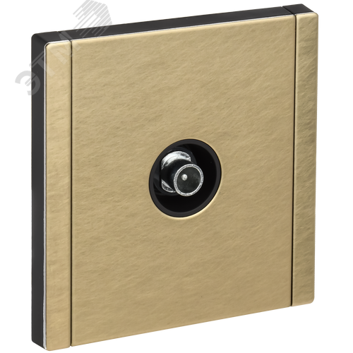 Изображение товара FORTE&PIANO Розетка TV проходная FP629M металл шампань IEK (шт)