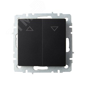 BRITE Выключатель жалюзи 10А ВС10-1-5-БрЧ черный - фото 2