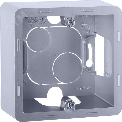 Коробка для накладного монтажа 1-местная алюминий INSPIRIA - фото 1