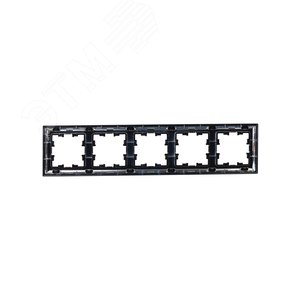 BRITE Рамка 5 постов РУ-5-Бр хром/черный IEK - фото 3