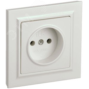 Изображение товара BRITE Розетка 1 пост без заземления без защитных шторок 10А в сборе РСР10-1-0-БрЖ жемчуг IEK (шт)