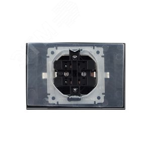 BRITE Розетка 2-местная с заземлением с защитными шторками и крышкой 16А в сборе IP44 РСбш12-3-44-БрТБ темная бронза - фото 6