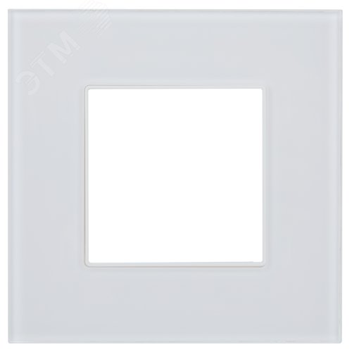 SKANDY Рамка 1-местная SK-F21W стекло арктический белый IEK - фото 4