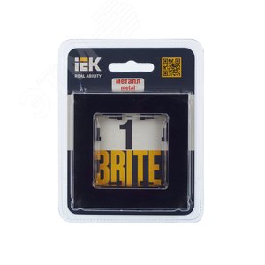 BRITE Рамка 1 пост РУ-1-1-БрЧ металл черный - фото 5