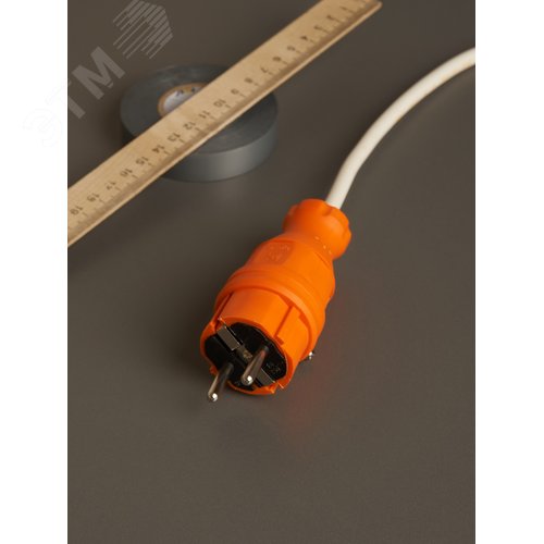 Вилка прямая ОМЕГА IP44 оранжевая ВБп3-1-0м - фото 3