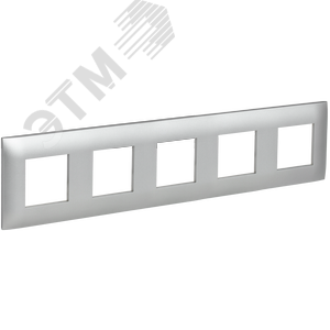 SKANDY Рамка 5-местная SK-F05S серебряный IEK - фото 1