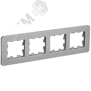 BRITE Рамка 4 поста РУ-4-1-Бр металл алюминий RE AL IEK - фото 1