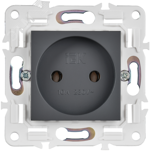 SKANDY Розетка без заземления без защитных шторок 10А SK-R02T титан IEK - фото 2