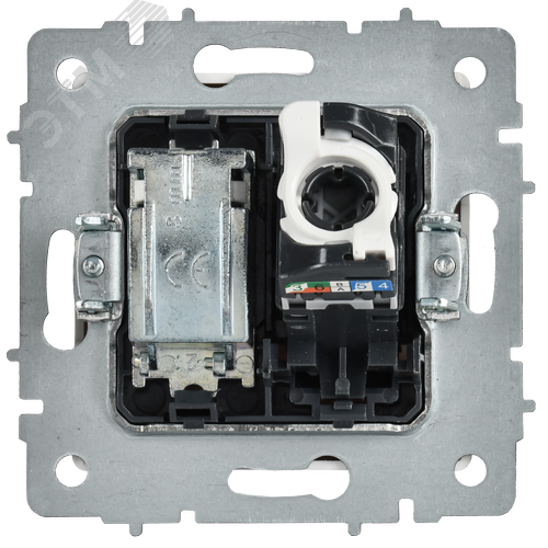 BRITE Розетка двойная TV+RJ45 кат.5E РТВ/РК12-БрАБ арктический белый IEK - фото 2