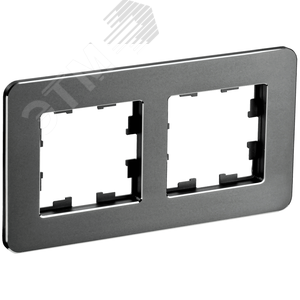 Изображение товара BRITE Рамка 2 поста РУ-2-1-Бр металл титан RE IEK (шт)