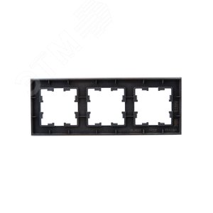 BRITE Рамка 3 поста РУ-3-1-БрА металл алюминий - фото 3