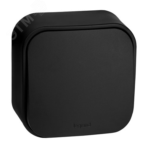 Изображение товара Выключатель 1-клавишный для открытой установки черный матовый QUTEO (шт)