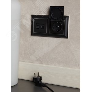 BRITE Рамка 2 поста РУ-2-Бр хром/черный IEK - фото 5