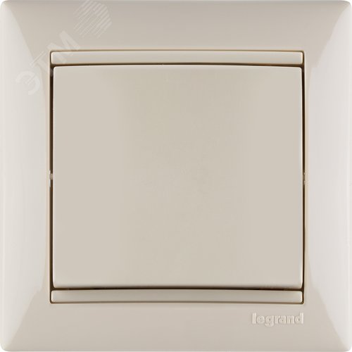 Выключатель 1-клавишный проходной схема 6 10А безвинтовое крепление слоновая кость VALENA - фото 2