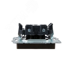 BRITE Розетка 1 пост без заземления с защитными шторками 10А РСш10-2-БрТБ темная бронза IEK - фото 5